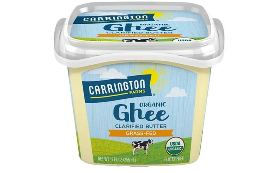 Carrington Farms Organic Ghee Clarified Butter Grass Fed 12 Fl Oz