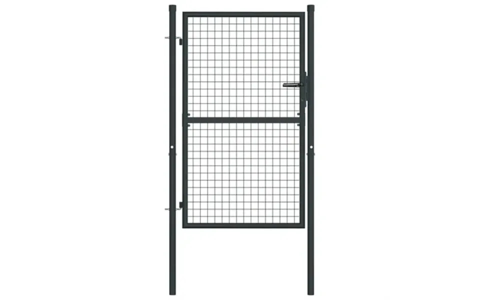 Casafoyer Mesh Garden Gate Galvanised Steel 39.4 X68.9 Gray