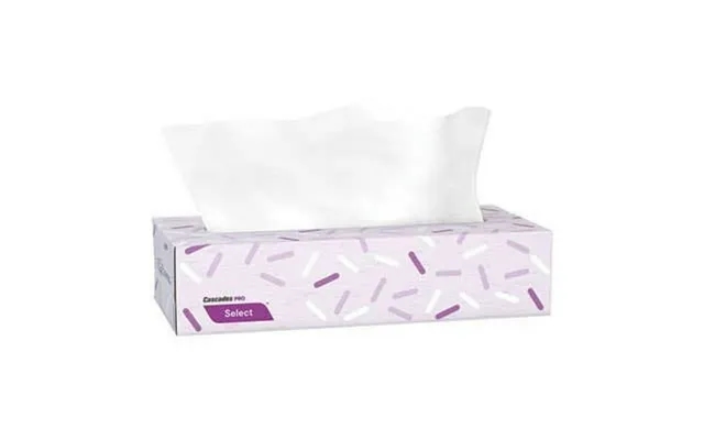 Cascades Pro F950 2-ply Select Flat Box Facial Tissue - White 30 Boxes Carton product image