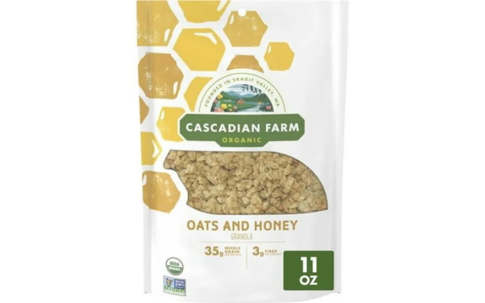 Cascadian Farm Organic Granola Oats And Honey Cereal Resealable Pouch 11 Oz