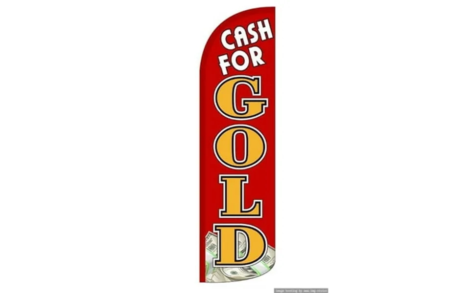 Cash For Gold Windless Flag With Pole Advertisement Business Flags Feather Flag