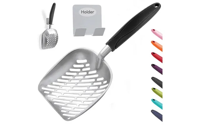 Cat Litter Scoop Metal 13.8 X 5.3 In Deep Shovel Poop Sifting With Long Handle Pooper Lifter Works With All Type Of Cat  product image