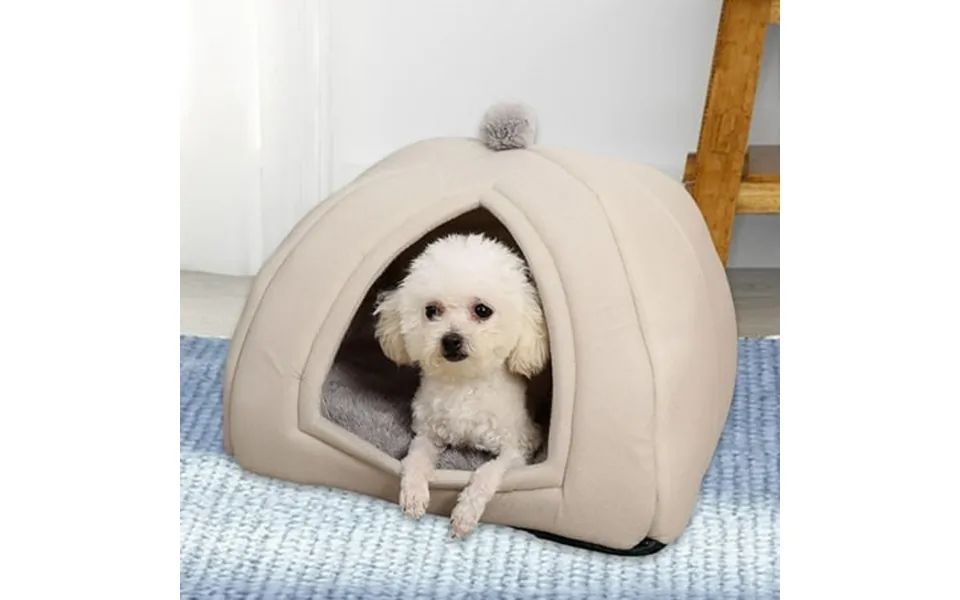 Cat Warm House Dog Tent Slip Bottom Decorative Ball Decorative Washable Self Warming Cave Pet Bed Blanket Cushion For In