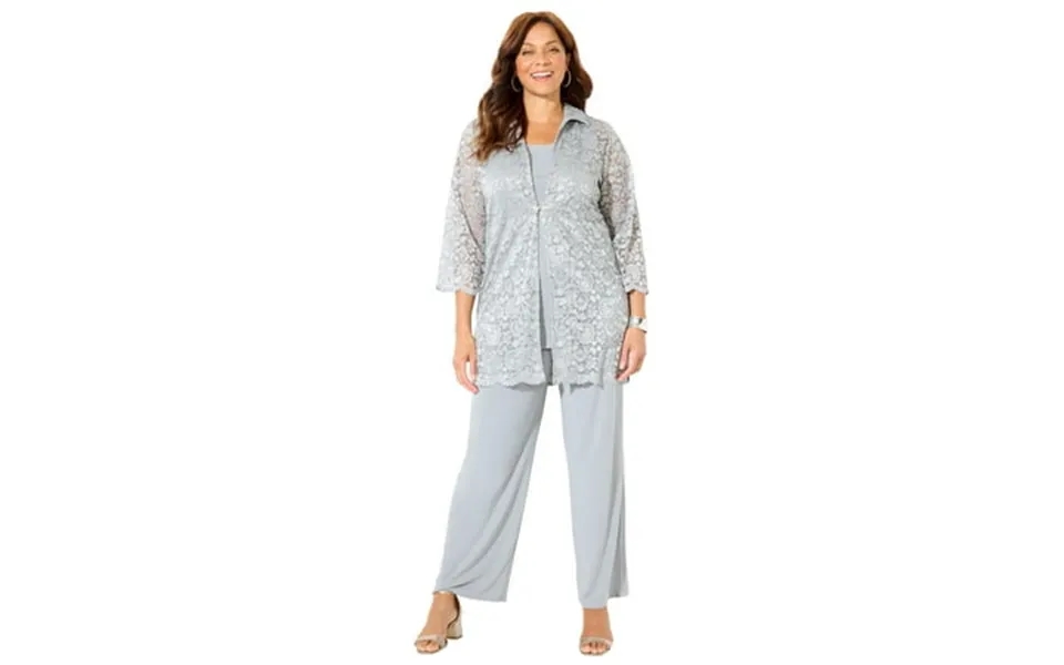 Catherines Women S Plus Size 3-piece Lace Pant Set