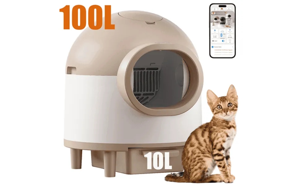 Catlk 100l Self-cleaning Cat Litter Box Automatic Dust-reducing App Control Support 2