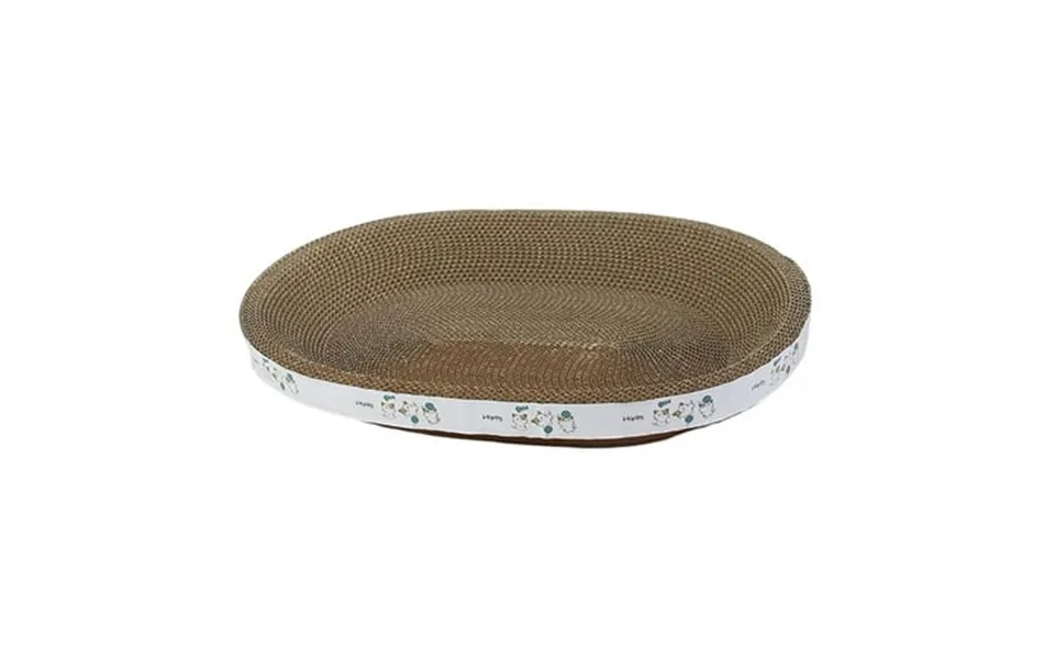 Cats Scratcher Cardboard Furniture Protection Kitten Lounge Corrugated Paper Oval Play 43cm