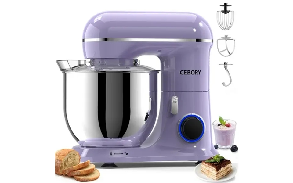 Cebory 3-in-1 Stand Mixer 6.5 Qt Tilt-head 10-speed Food Mixer Kitchen Electric Mixer With Dough Hook Beater Whisk Bowl