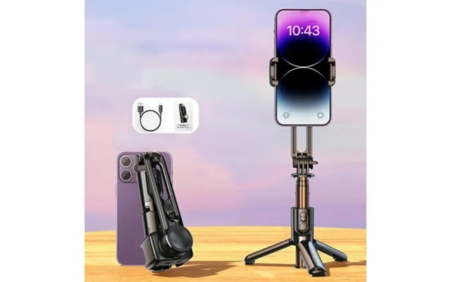 Cehvom 3-in-1 Phone Stabilizer Stick - Extendable 120cm Aluminum Gimbal With Tripod Base -shock Tech For Vlogging 21cm F product image