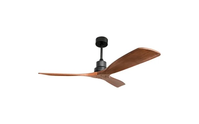 Ceiling Fans 52in Indoor Ceiling Fan With Reversible Motor And Remote Carved Wood Fan Blade Brown Lj2609 product image