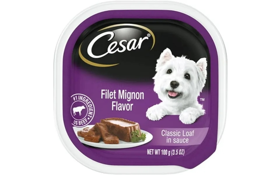 Cesar Soft Wet Dog Food Classic Loaf In Sauce Filet Mignon Flavor 3