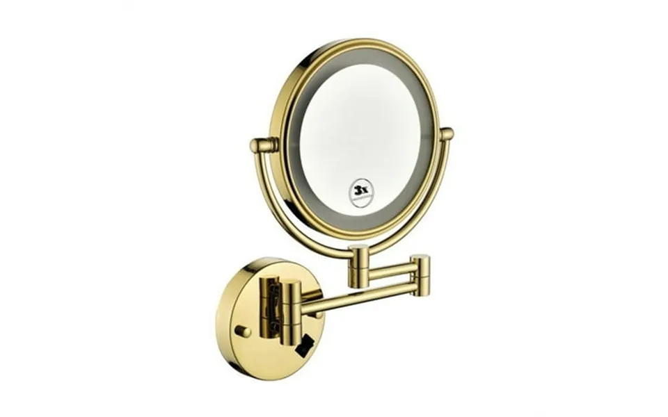 Cfowner 8 Led Lighted Makeup Mirror For Bathroom Shaving Mirror Vanity Mirror With 360 Degree Rotation Wall Mounted Mirr