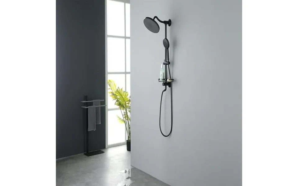 Cfowner Shower System With 10 Rain Showerhead Shower Faucet Set With Soap Dish For Bathroom 4-function Hand Shower Adjus