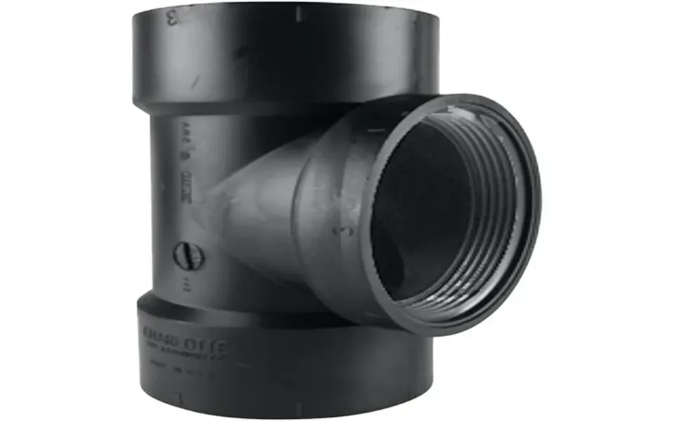 Charlotte Pipe 1-1 2 In. Hub X 1-1 2 In. D Hub Abs Flush Cleanout Tee