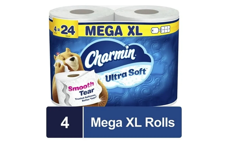 Charmin Ultra Soft Toilet Paper 4 Mega Xl Rolls 336 Sheets Per Roll 2 Pack