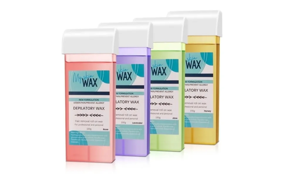 Charmonic Roll On Waxing Kit For Women & Men - 4 Refill Cartridges For Coarse & Fine Hair Removal On Body Legs Arms