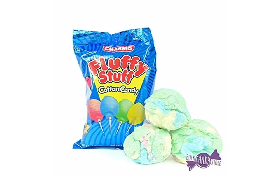 Charms Fluffy Stuff Cotton Candy 2.5 Oz Assorted Flavors Pack Of 6