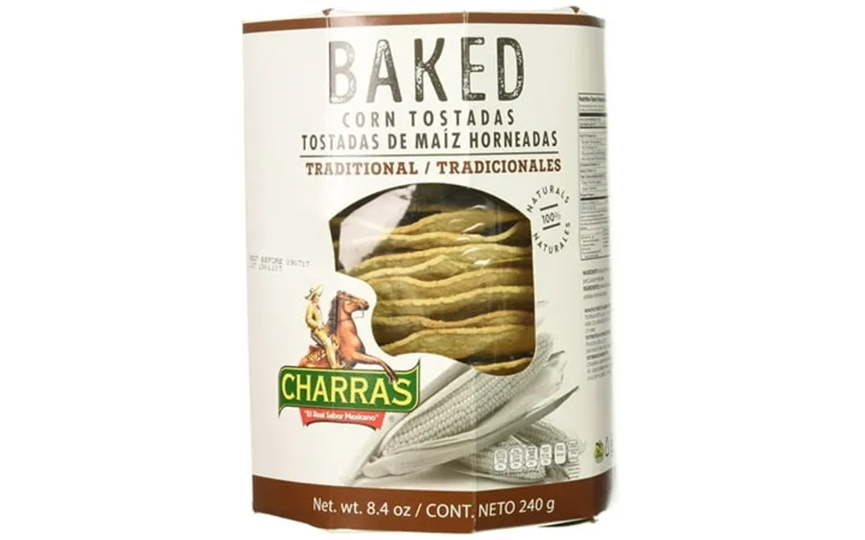 Charras Baked Tostadas Natural 8.5 Ounce Pack Of 8