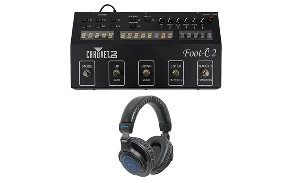 Chauvet Dj Foot C-2 36-ch Dmx Foot Controller W Midi Input W Display Headphones