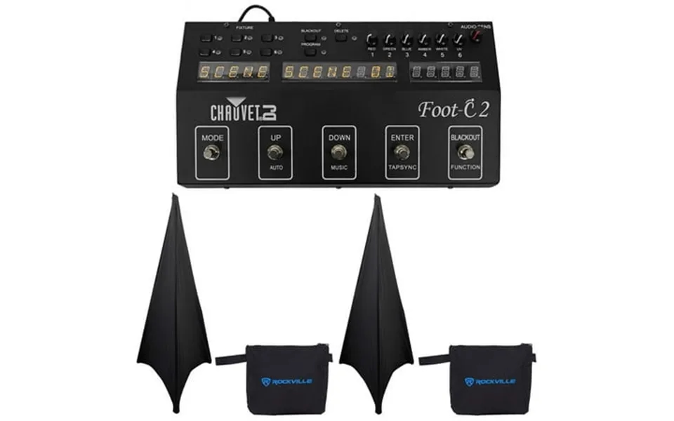 Chauvet Dj Foot C-2 36-channel Dmx Foot Controller W Midi Lcd Display 2 Scrims