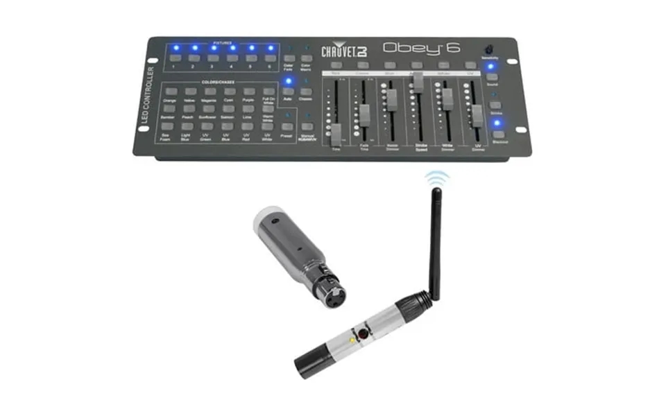 Chauvet Dj Obey 6 Ch. Wireless Dmx Dj Midi Light Controller Receiver Transmitter