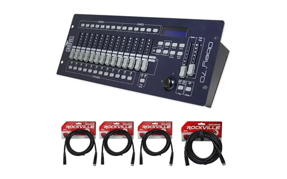 Chauvet Dj Obey 70 Light Fog Dmx Lighting Controller 3 10ft. 25ft