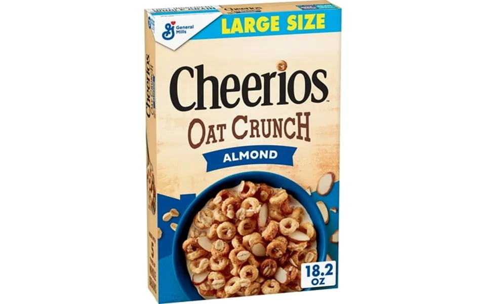 Cheerios Oat Crunch Almond Breakfast Cereal 18.2 Oz Box Pack Of 24