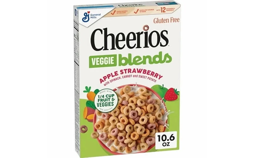 Cheerios Veggie Blends Strawberry Apple Breakfast Cereal 10.6 Oz Pack Of 5