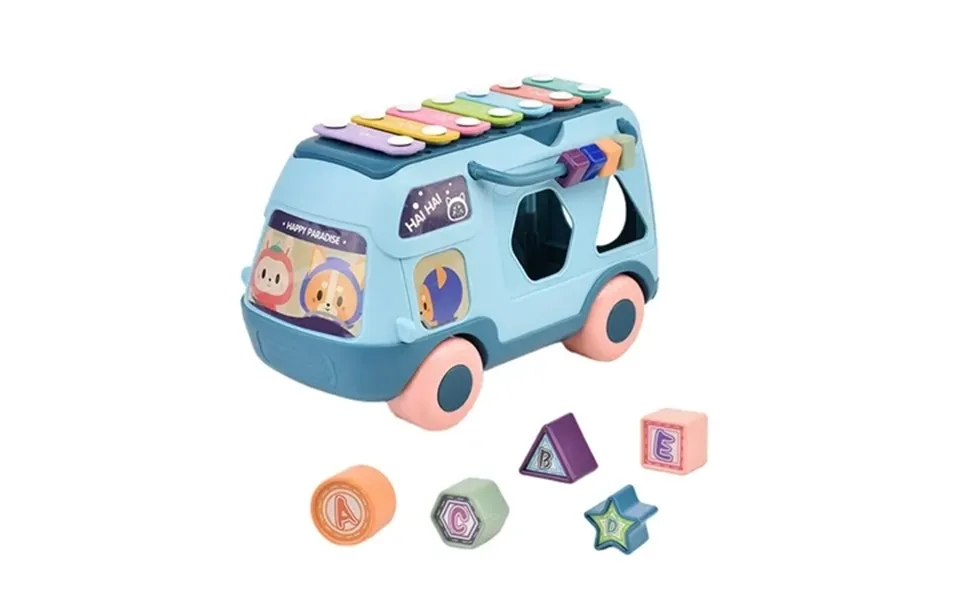 Cheers.us Car Toy Music Sound Early Learning Mini Pull-back Vehicles Set Fun Animal Bus