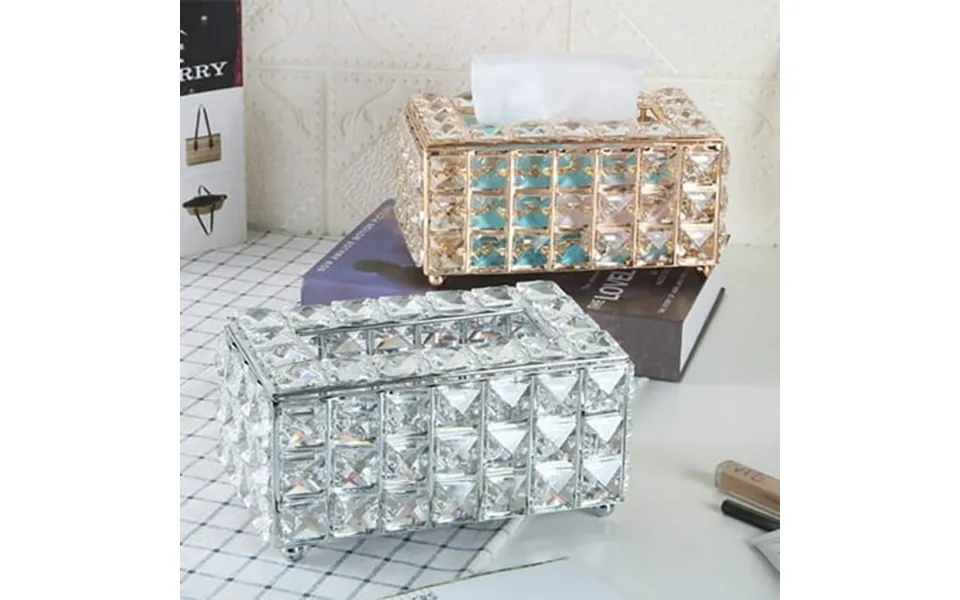 Cheers.us Rectangular Crystal Tissue Box Cover Decorative Toliet Paper Box Crystal Napkin Holder Facial Tissue Holder Fo