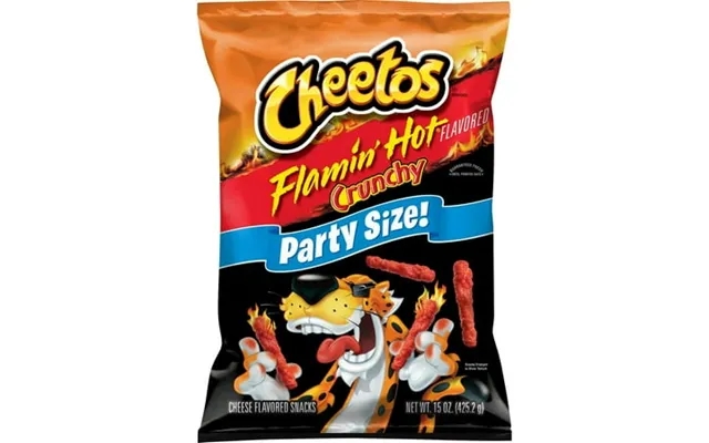 Cheetos Crunchy Flamin Hot Cheese Puff Chips 15oz Bag-pack Of 3 product image