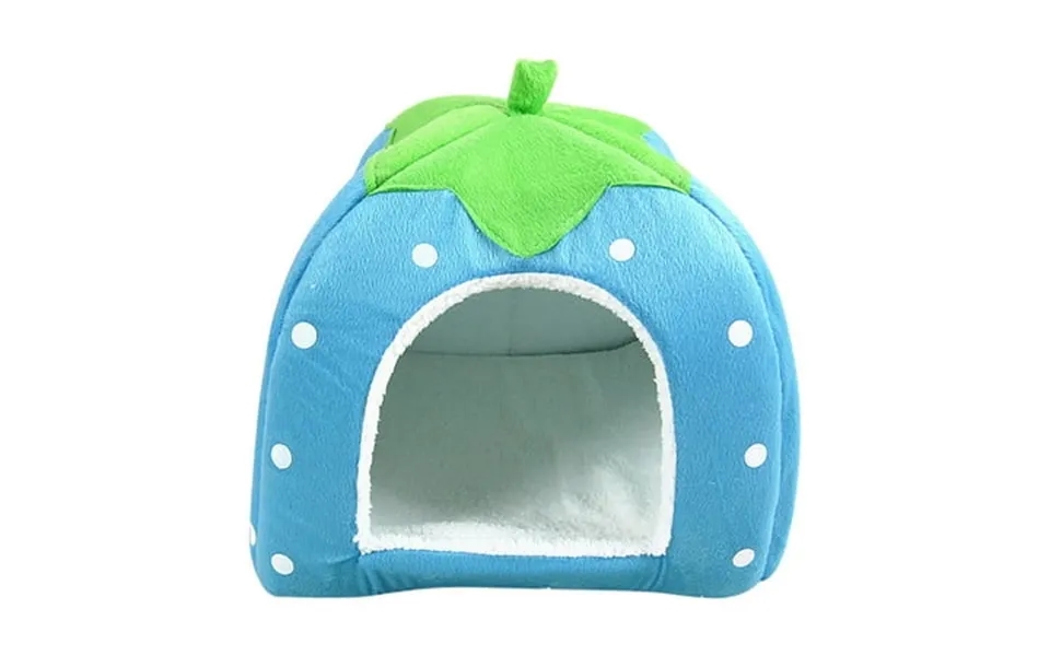 Chgbmok Cute Strawberry Cat House Indoors Winter Warm Pet Dog Bed Foldable Fleece Warm Yurt