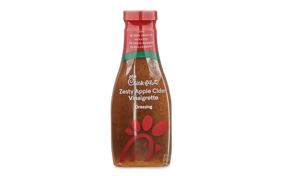 Chick-fil-a Zesty Apple Vinaigrette Refrigerated Salad Dressing 12 Fluid Oz Bottle Fresh 3 Pack