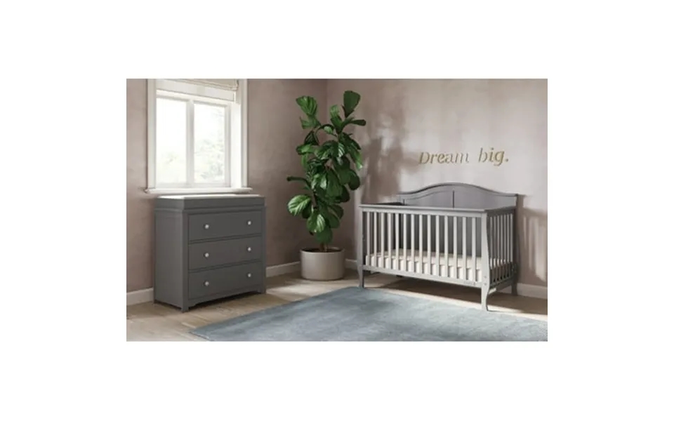 Child Craft Camden Crib And Dresser Nursery Set 2-piece Includes 4-in-1 Convertible Crib And 3 Drawer Dresser Grows With