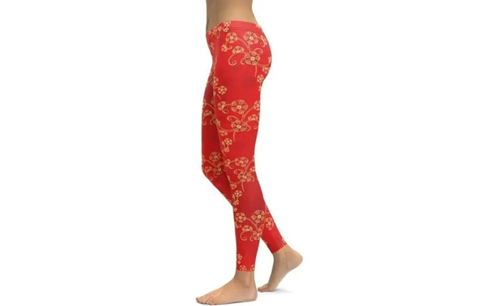 Chinese Inspired Pattern Leggings Size Xs Fiercepulse