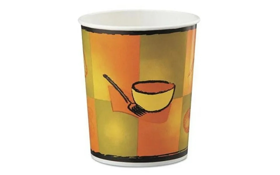 Chinet Streetside Squat Paper Food Container Streetside Design 16 Oz 25 Bag 20 Bags Carton