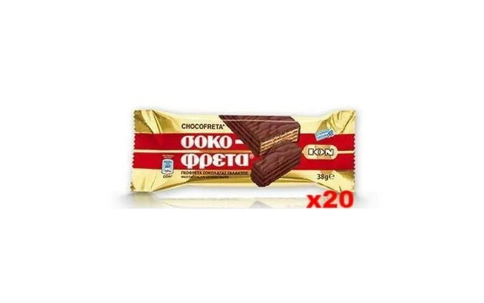 Chocofreta - Milk Chocolate Covered Wafers Case 20x38g