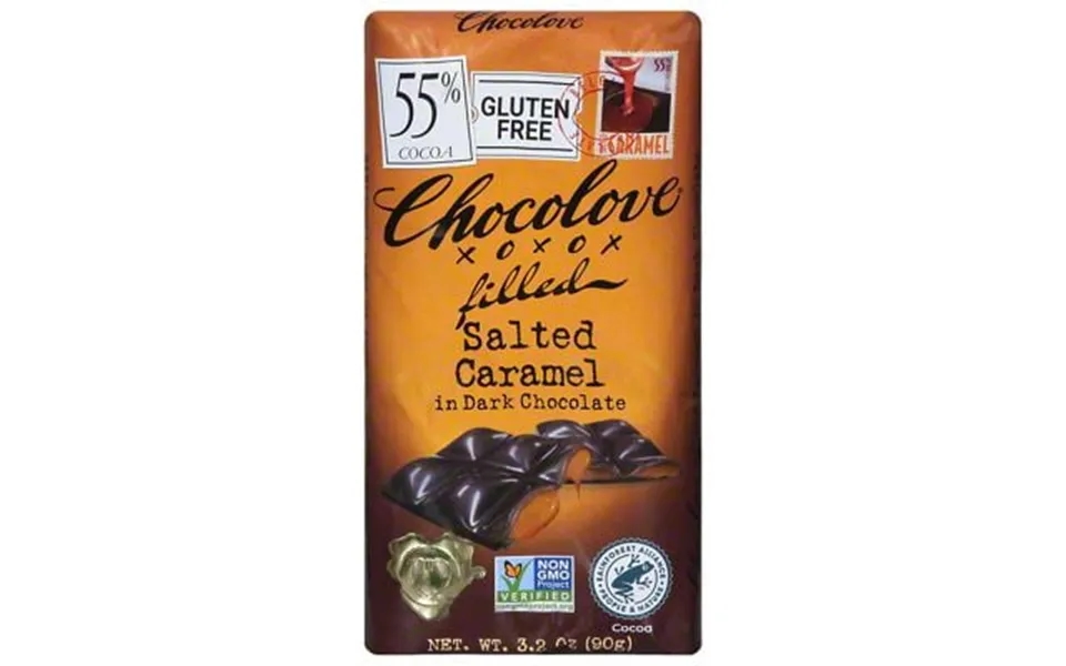 Chocolove Salted Caramel In Dark Chocolate Candy Bar 3.2 Oz