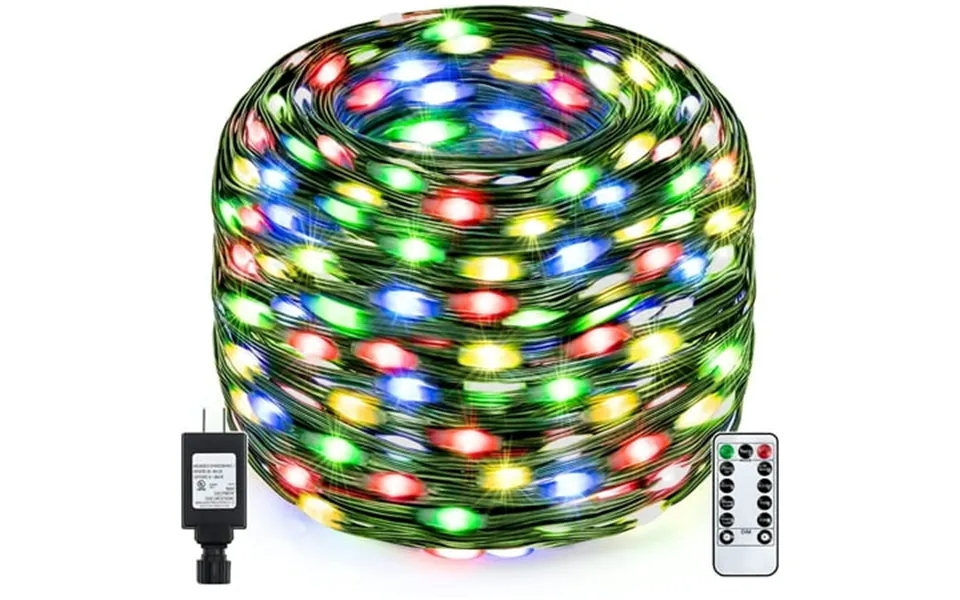Christmas Lights Outdoor 170ft 500led Ultra-long Plug In Green Wire Christmas Tree Lights With Remote Waterproof 8 Twink