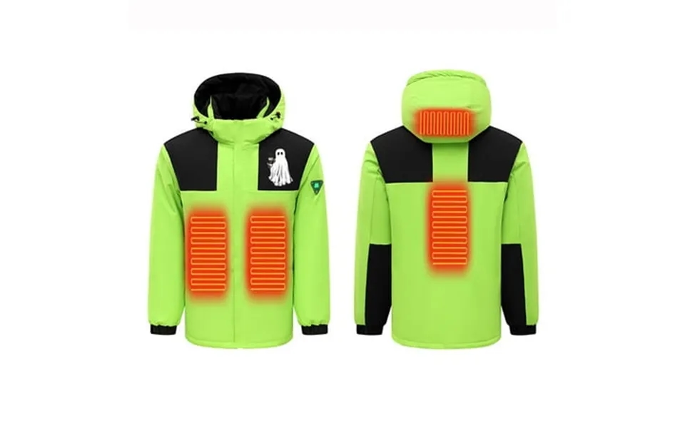 Ckpwisy Heated Coat For Women Hunting Body Warmer Hooded Heated Coat Heated Coat 5 Heating Area Usb Charging Coat Green