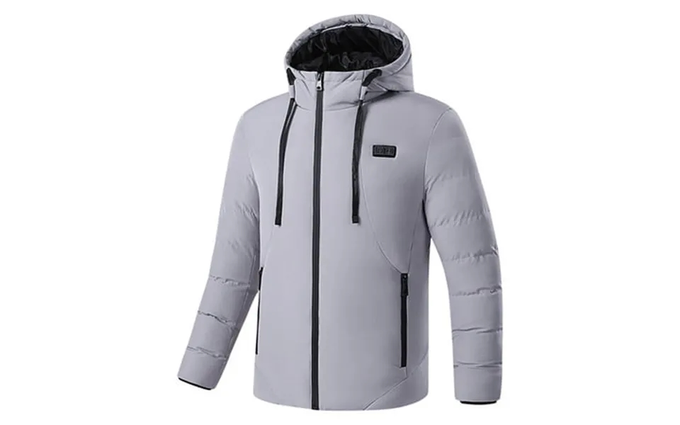 Ckpwisy Heated Coat For Women Warm Winter Waterproof Raincoat Heated Coat 5 Heating Area Usb Charging Heated Jacket Gray