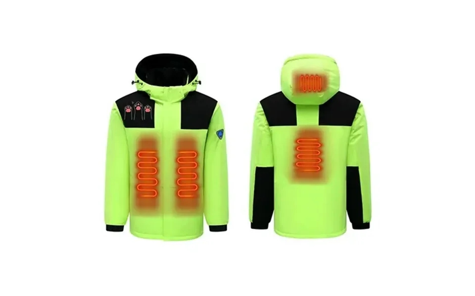 Ckpwisy Heated Jacket For Men Women Rechargeable Heating Jackets Windproof Usb Charging Heating Coats Green Xxxl