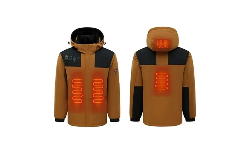 Ckpwisy Lightweight Heated Jackets For Women Windproof Patchwork Long Sleeve Waterproof Heating Coat Battery Not Include