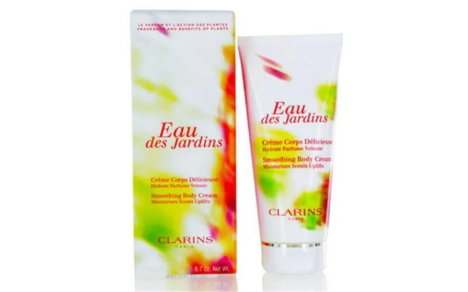 Clarins Eau Des Jardins Smoothing Body Cream 6.7 Oz 200 Ml