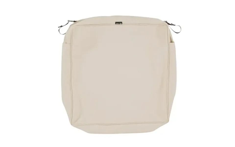 Classic Accessories Montlake Fadesafe Water-resistant 25 X 25 X 5 Inch Square Patio Dining Seat Cushion Cover Antique Be