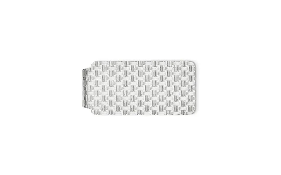 Classic Textured Money Clip In Sterling Silver With Rhodium Plating
