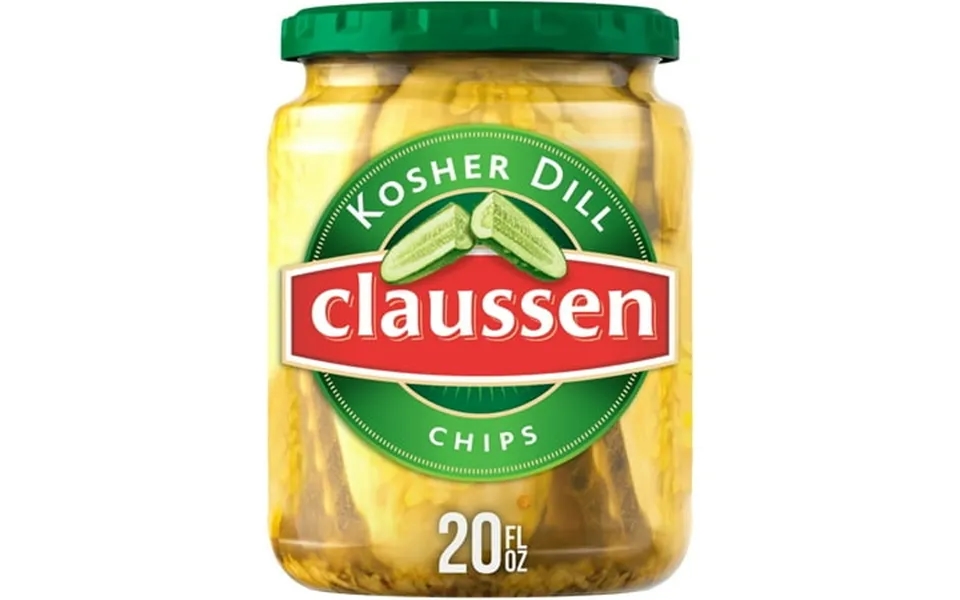 Claussen Kosher Dill Pickle Chips 20 Fl. Oz. Jar