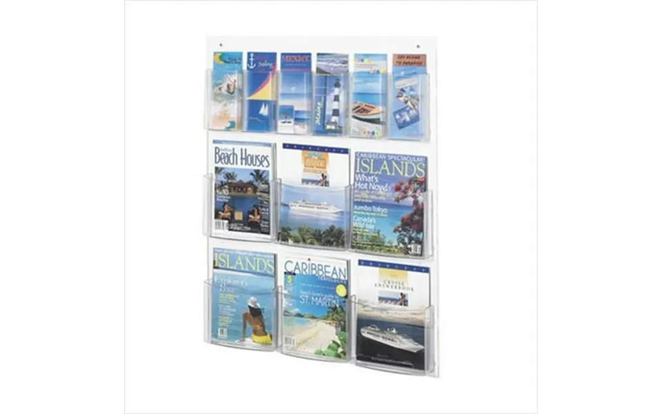 Clear 2c 6 Magazine 6 Pamphlet Display