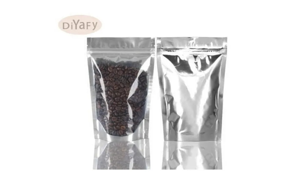 Clear Silver Resealable Stand Up Foil Mylar Zip Lock Heat Seal Food Bags Pouch-24 X 37cm -50