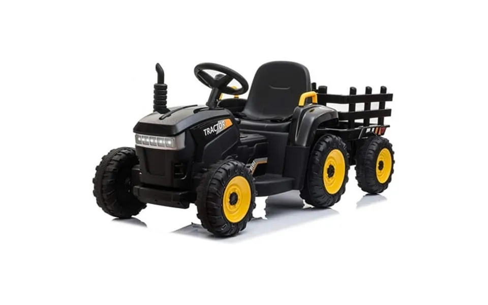 Clearance 12v Battery-powered Toy Tractor With Trailer And 35w Dual Motors 3-gear-shift Ground Loader Ride On With Led L