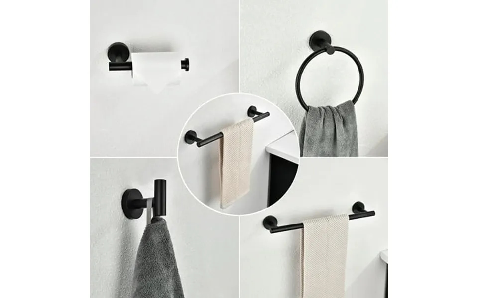 Clearance 6 Piece Stainless Steel Bathroom Towel Rack Set Wall Mount